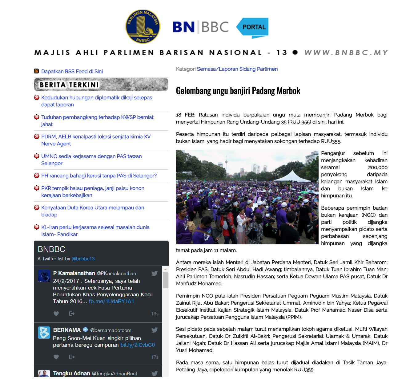 Gelombang ungu banjiri Padang Merbok