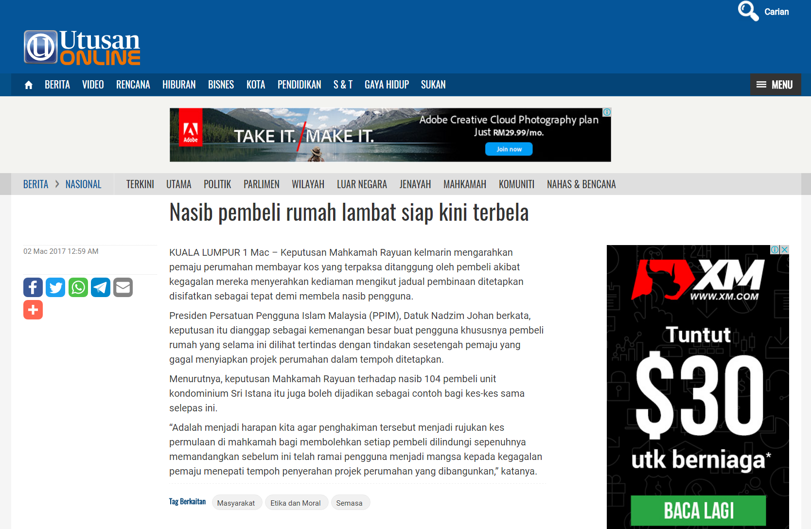 Nasib pembeli rumah  lambat siap kini terbela