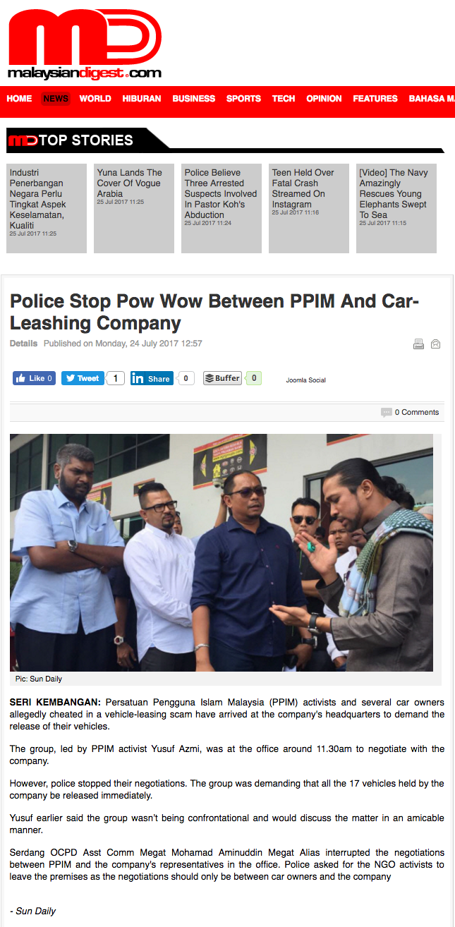 Police Stop Pow Wow Between PPIM And Car Leashing Company