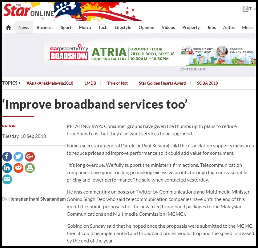 The Star (improve broadband services too) 18.9.18